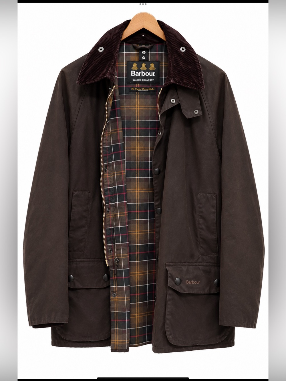 Barbour Classic Beaufort Waxed Jacket, Olive, 44